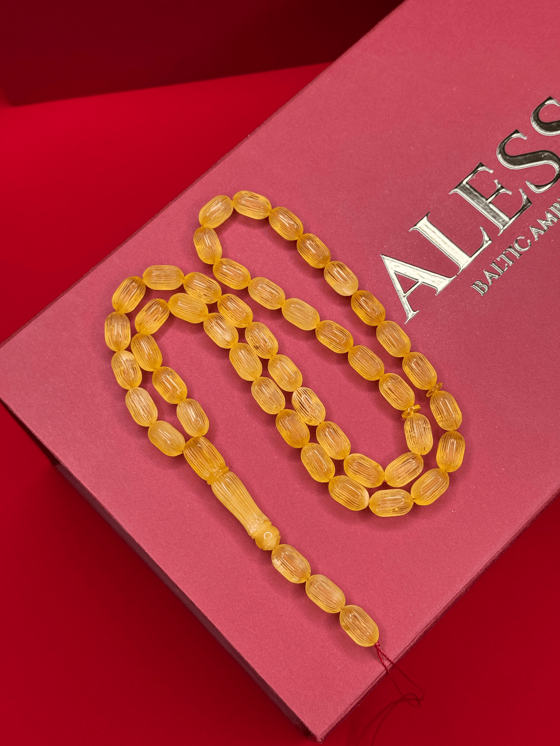 Exclusive Design Barrel Rosary - Handmade, 45 Beads, 13/8 mm, 20g - Baltic Amber - 1