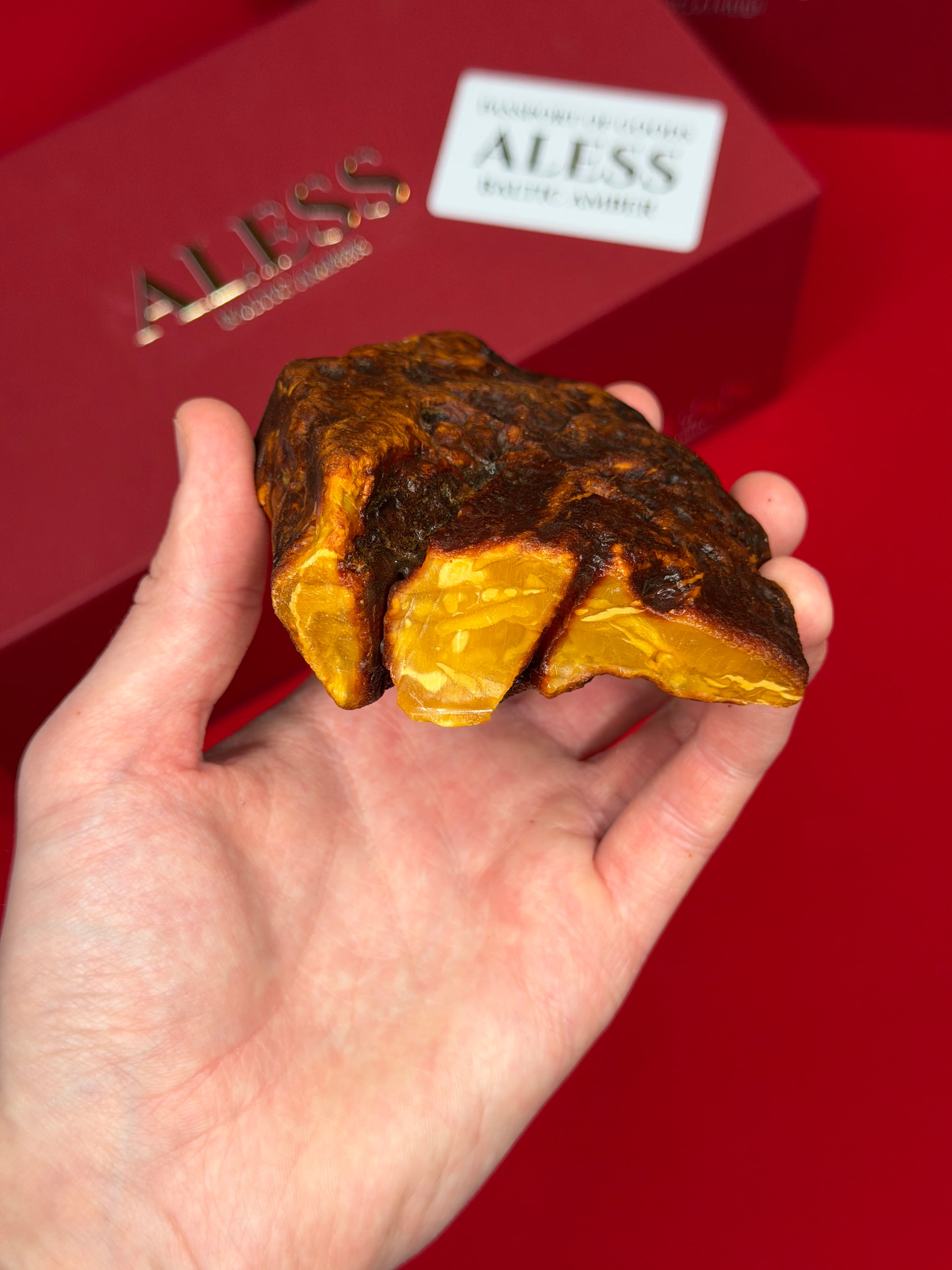 Tiger Stone 170g - Natural Baltic Amber Material - 1