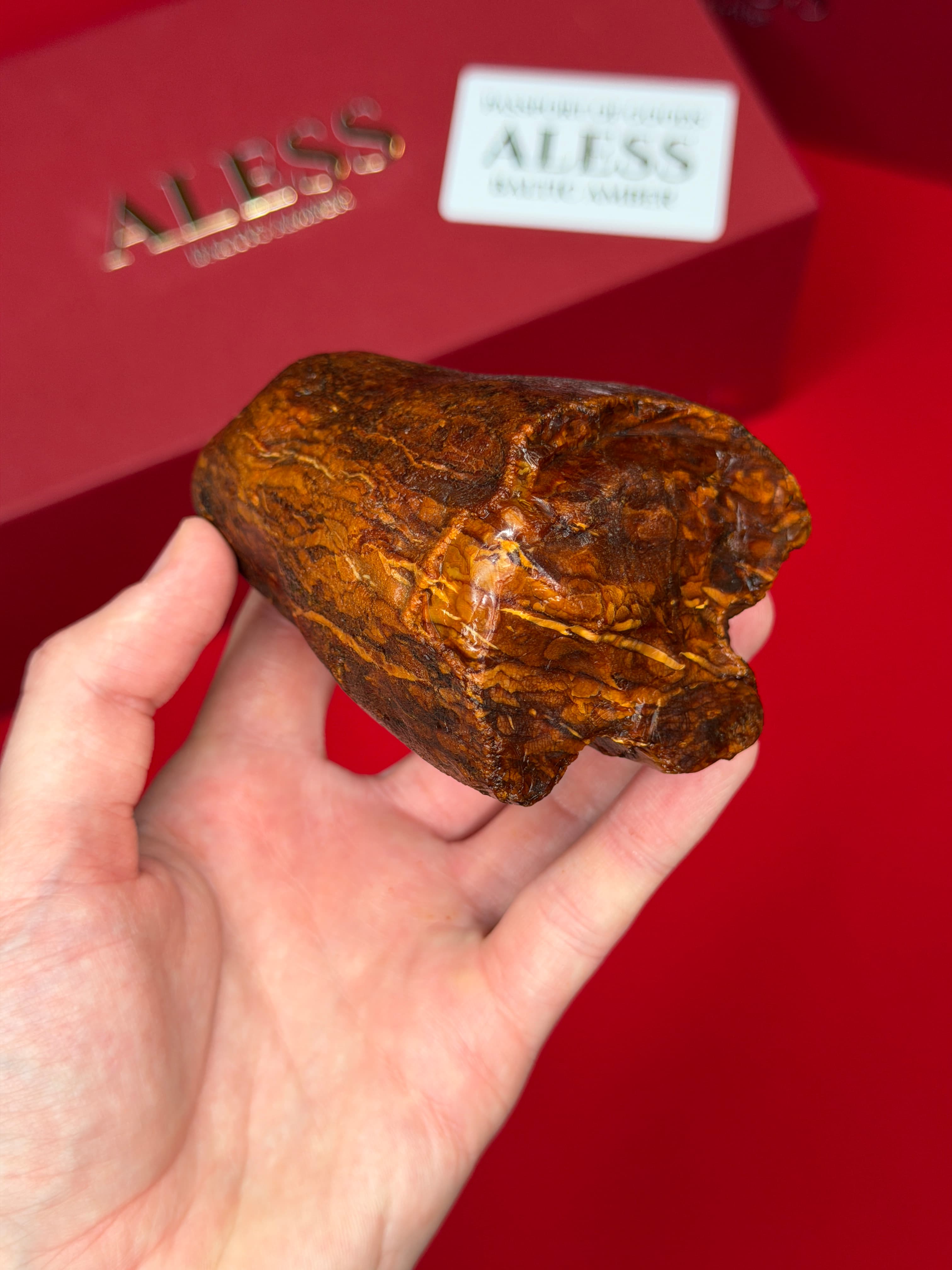 Tiger Stone 226g - Natural Baltic Amber Material - 1