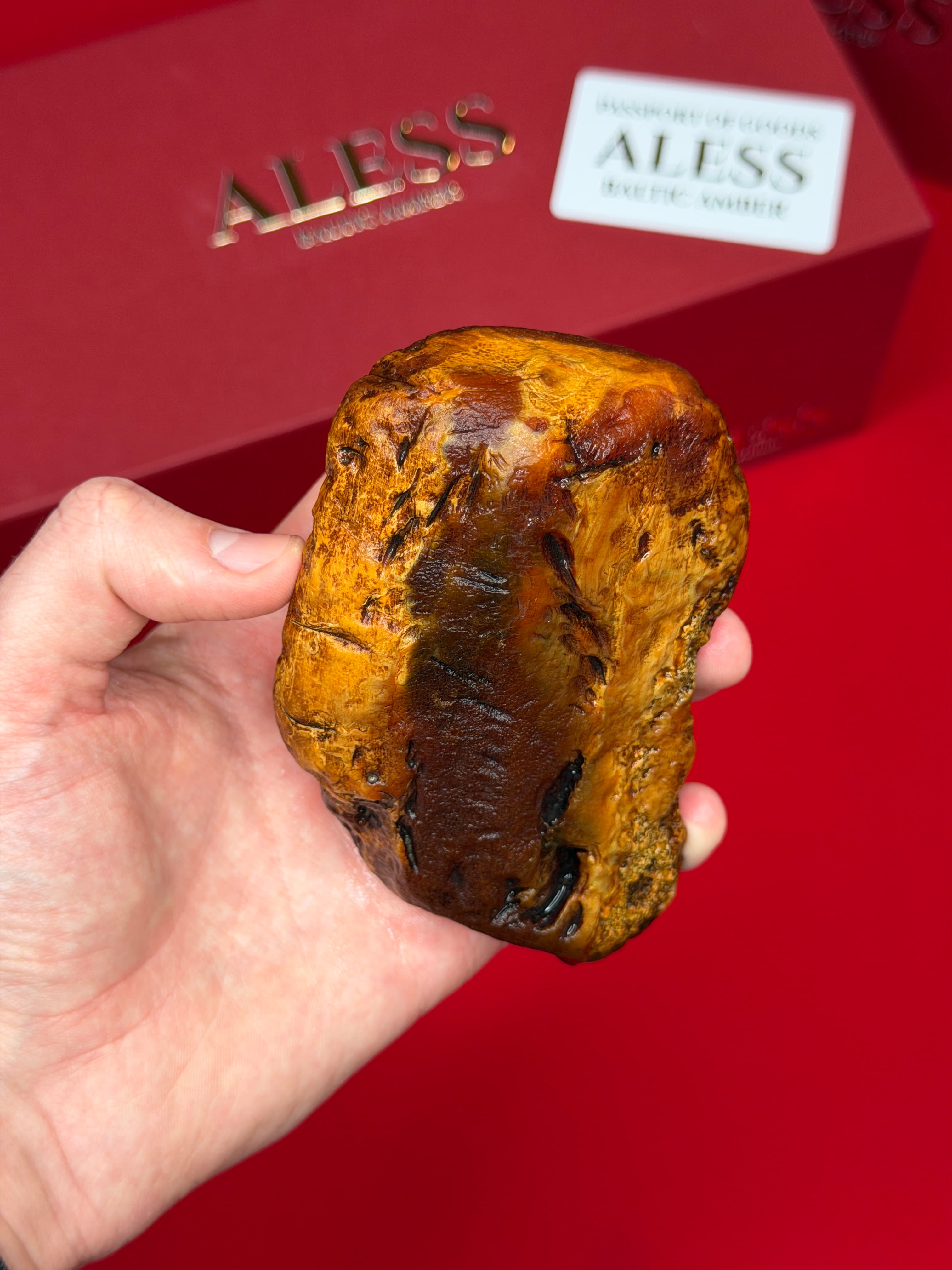 Tiger Stone 189g - Natural Baltic Amber Material - 1