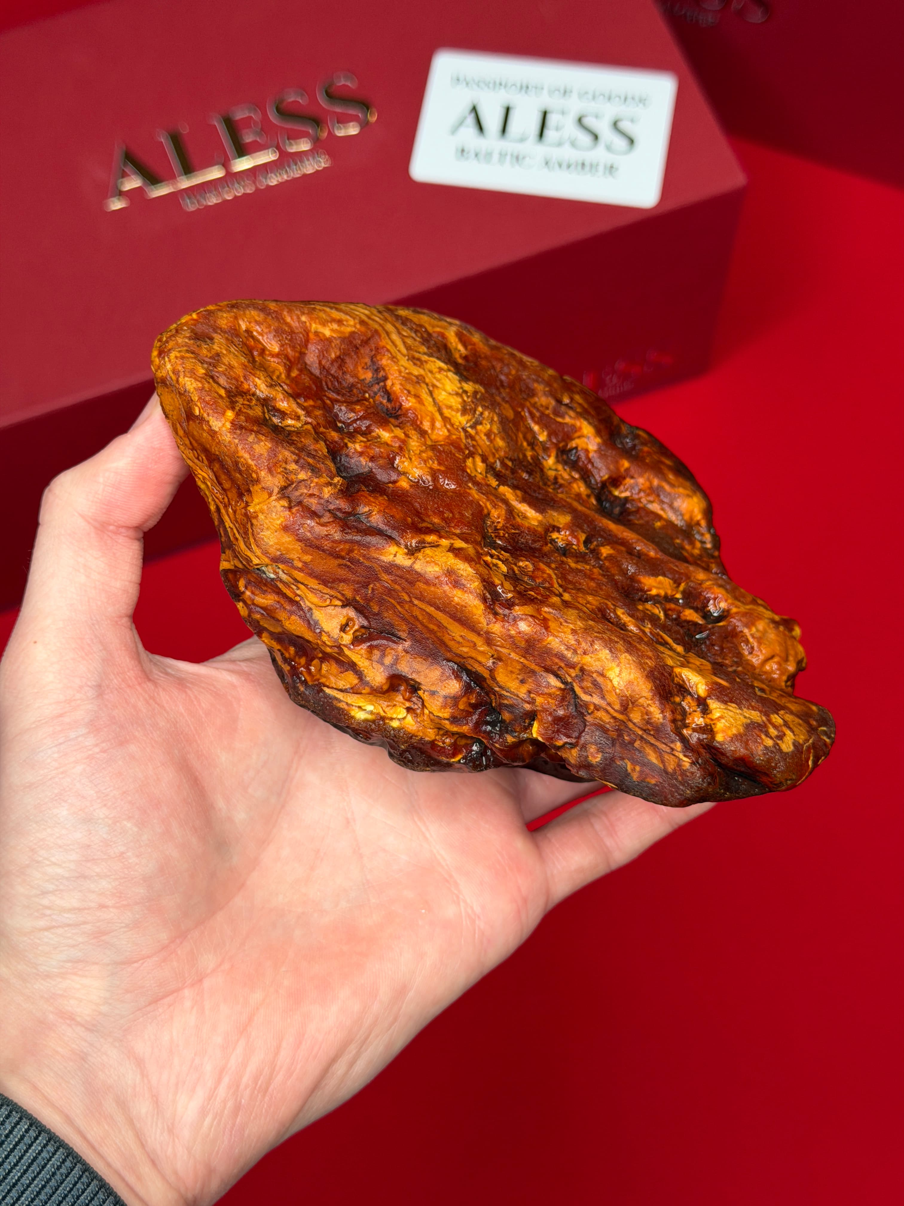 Tiger Stone 313g - Natural Baltic Amber Material - 1